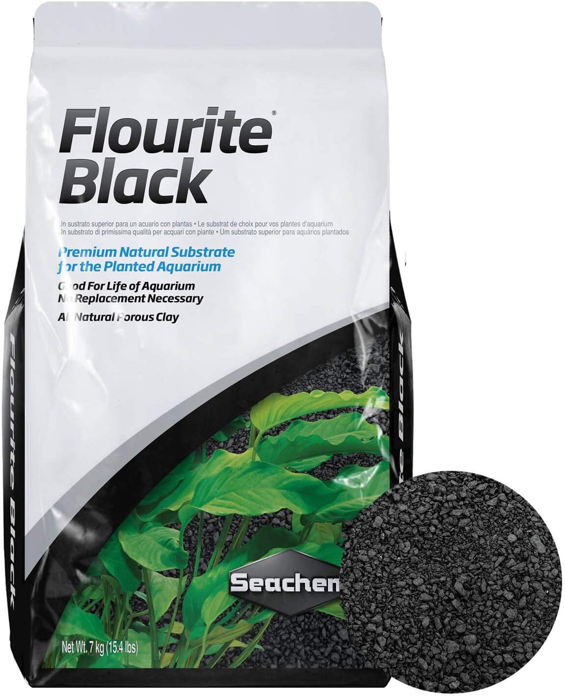 Seachem Flourite Black Clay Gravel - Stable Porous Natural Planted Aquarium Substrate