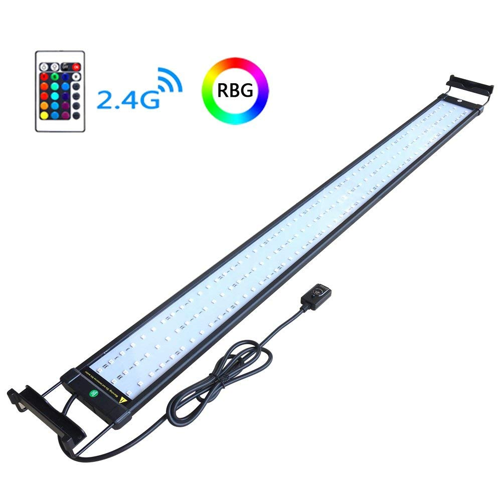 COODIA Aquarium Hood Lighting Color Changing Remote Controlled Dimmable RGBW LED Light